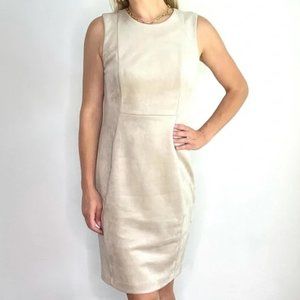 Calvin Klein Faux Suede Sheath Dress! NWT! Holiday Party Cocktail Dress!